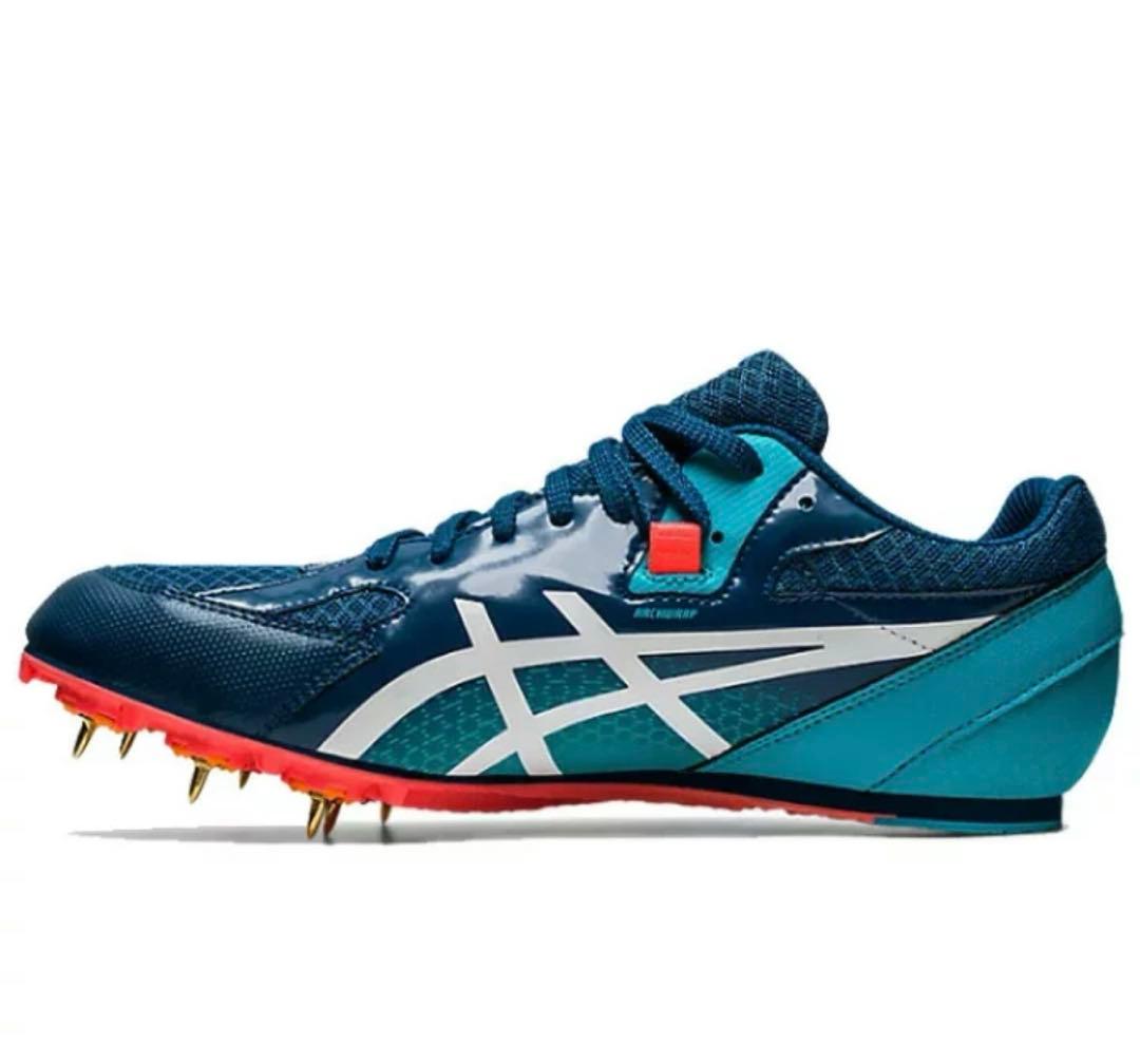 新品 asics 陸上競技用スパイクシューズ ネイビー　24.5cm