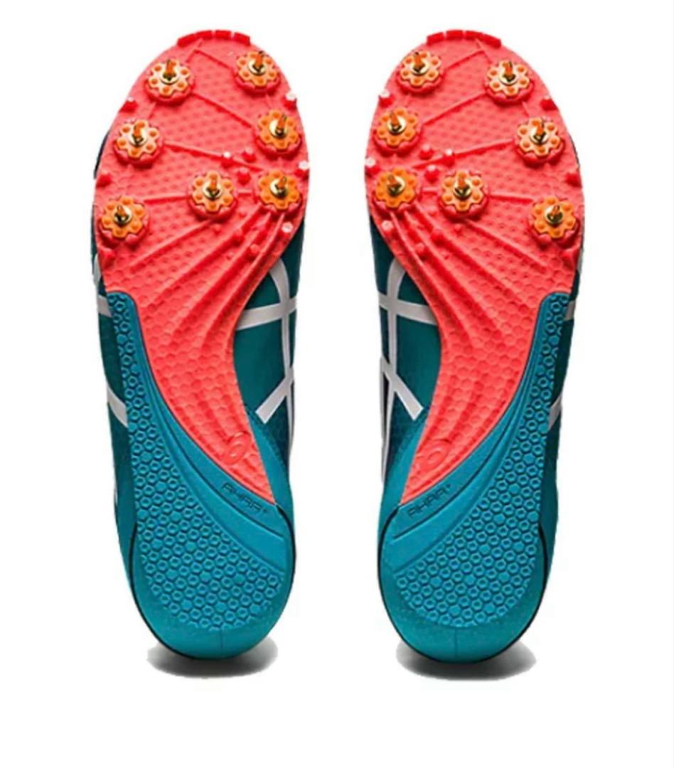 新品 asics 陸上競技用スパイクシューズ ネイビー　24.5cm