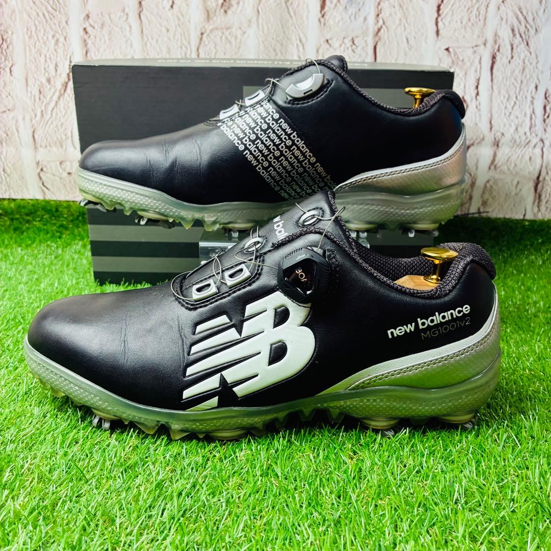 【極美品】new balance M1001B2 ゴルフシューズ 本革 27