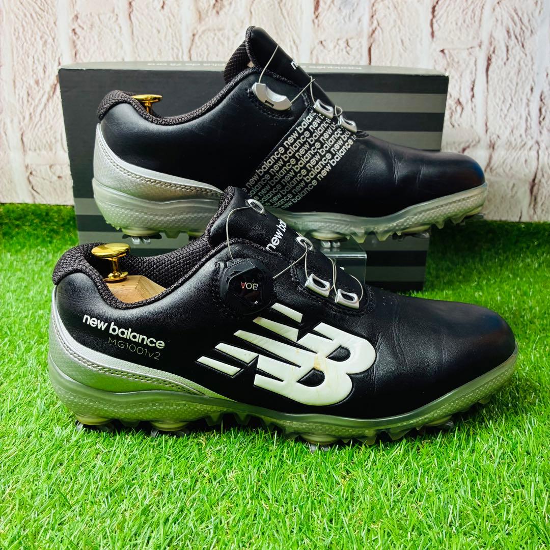 【極美品】new balance M1001B2 ゴルフシューズ 本革 27