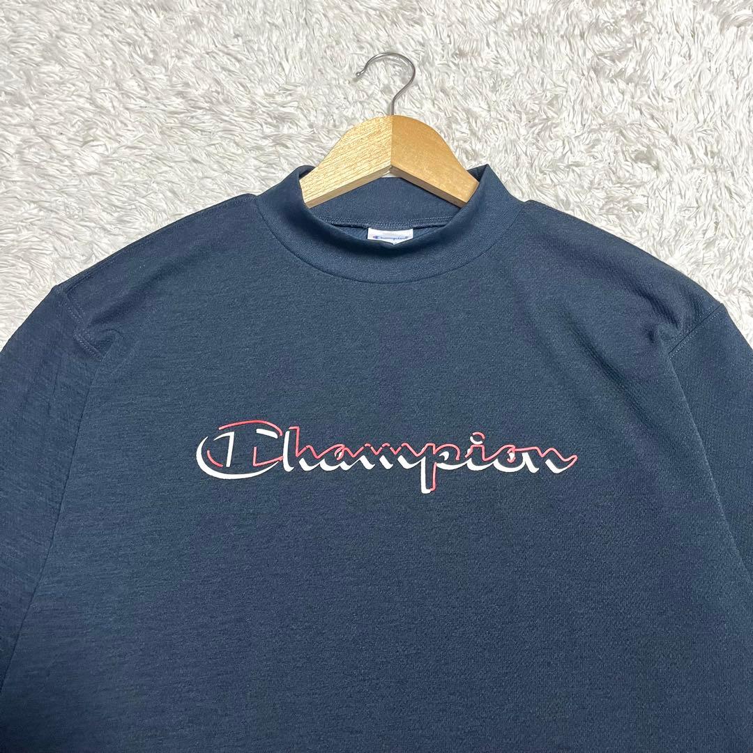 champion チャンピオン モックネック ゴルフウェア メンズ 黒 XL