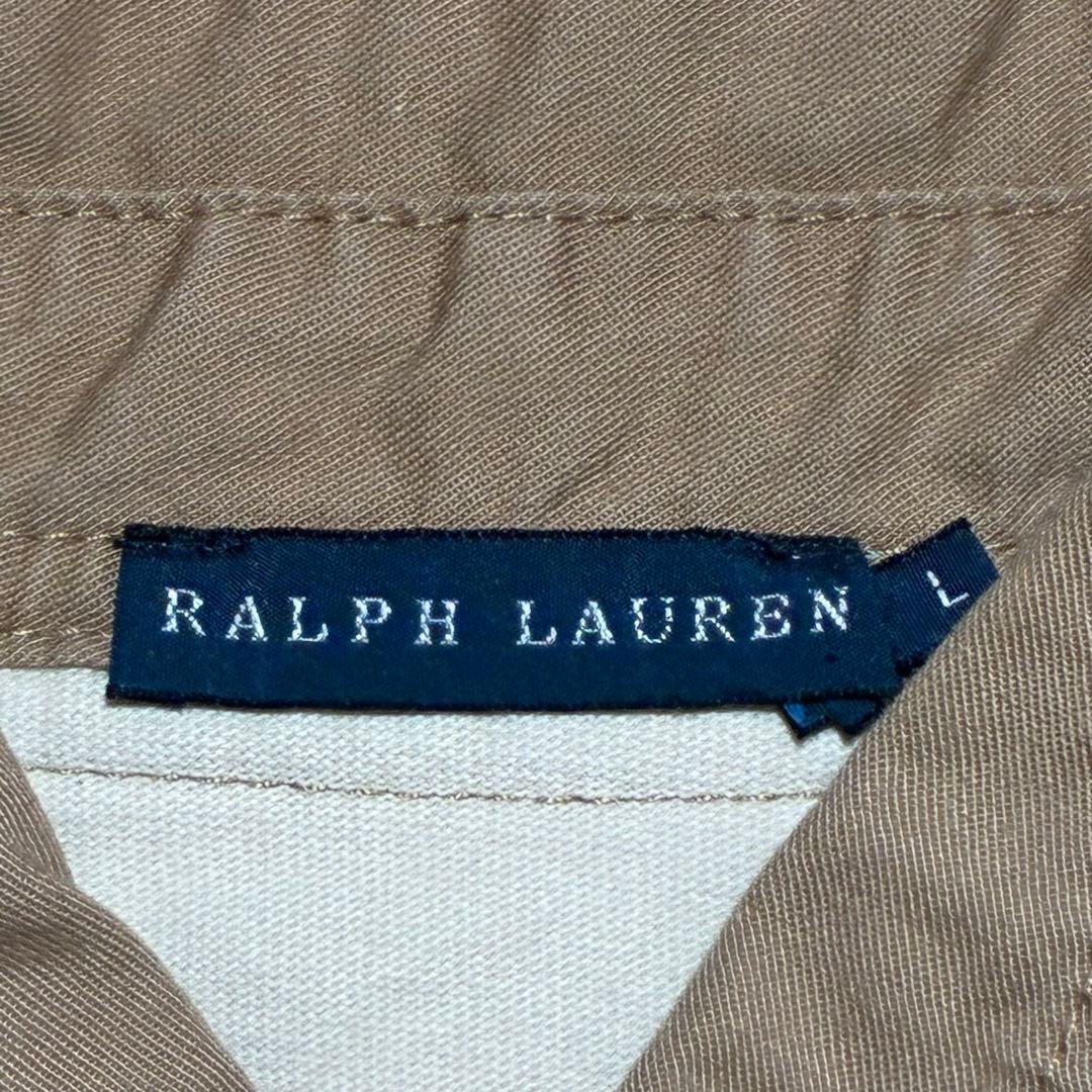 RALPH LAUREN 90s ミリタリープリント ワッペン ラガーシャツ L