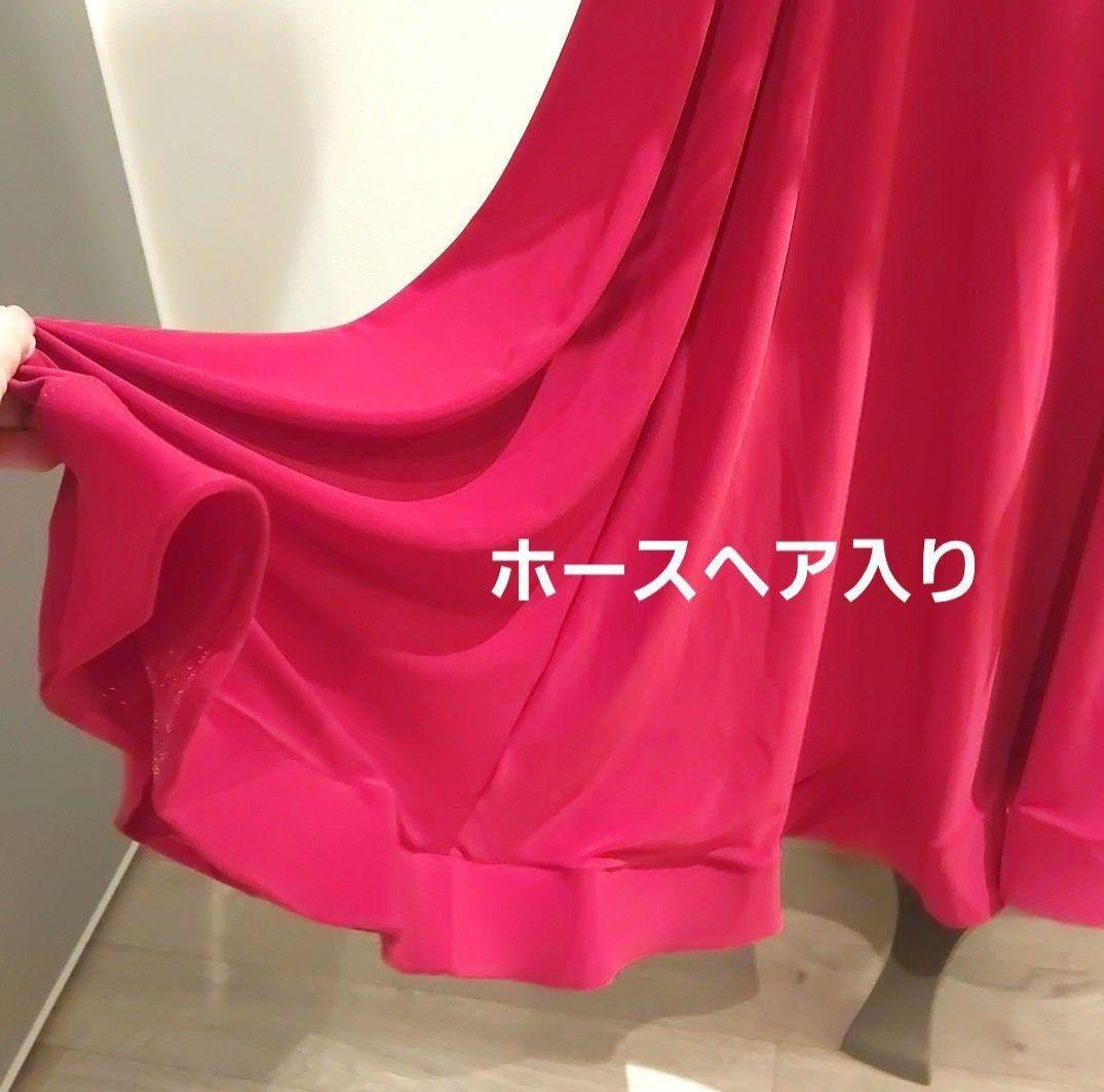 新品未使用　社交ダンスドレス　スタンダードダンス衣装　真っ赤で素敵なドレス