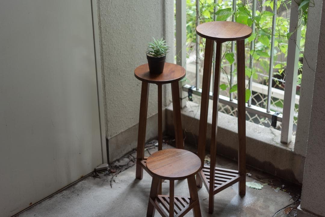 Mサイズ フラワースタンド 室内 木製 観葉植物 GUY-922 N02