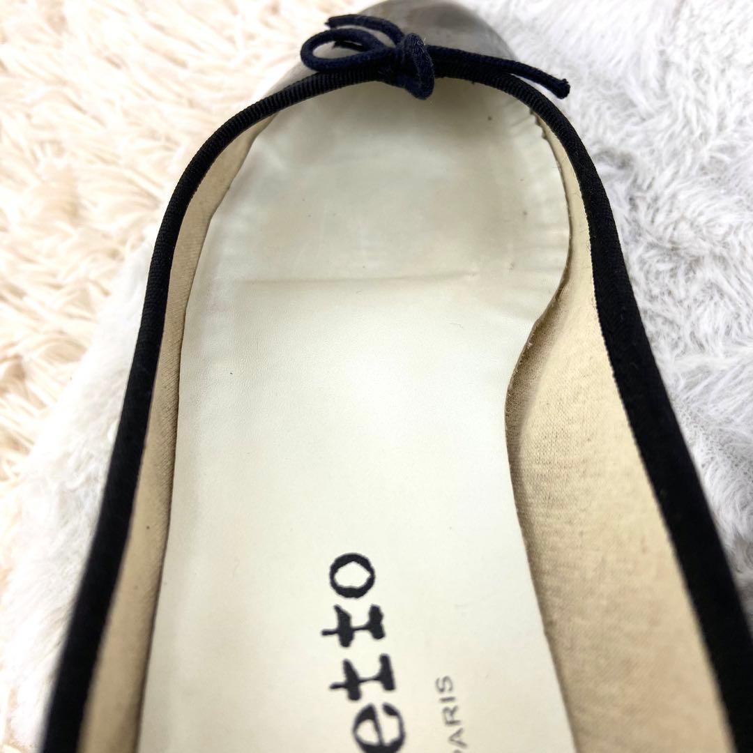 repetto レペット エナメル バレエシューズ フラット ブラック 38