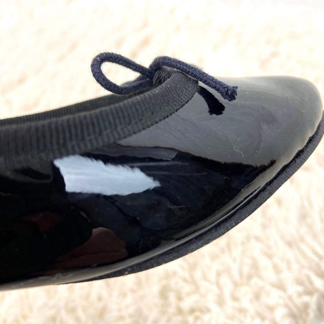 repetto レペット エナメル バレエシューズ フラット ブラック 38