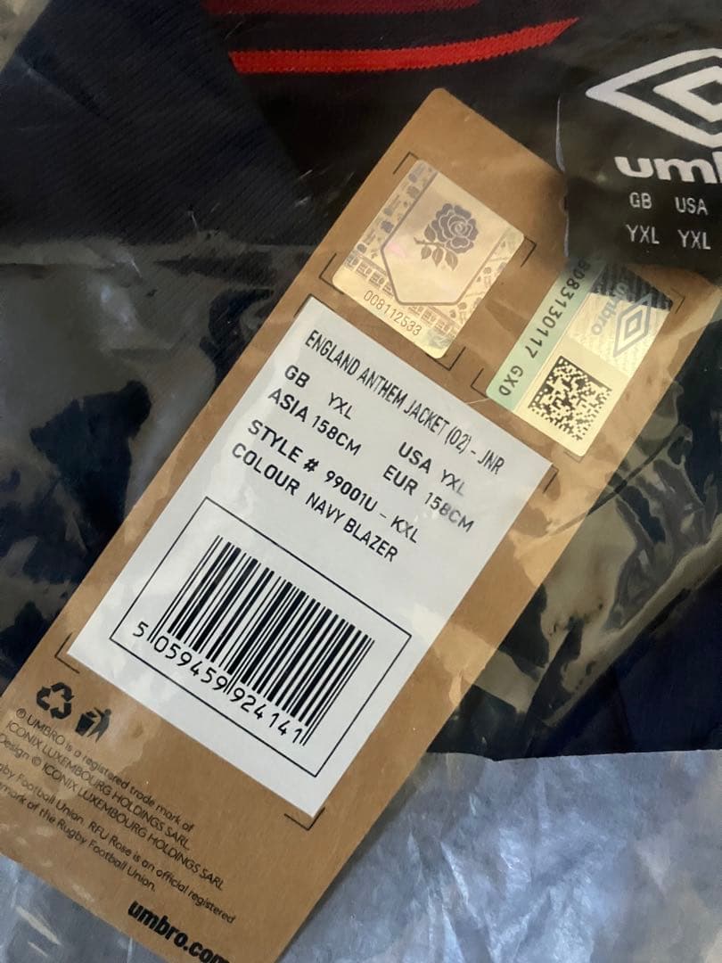ラグビー イングランド代表 コットンポロシャツ JXL
