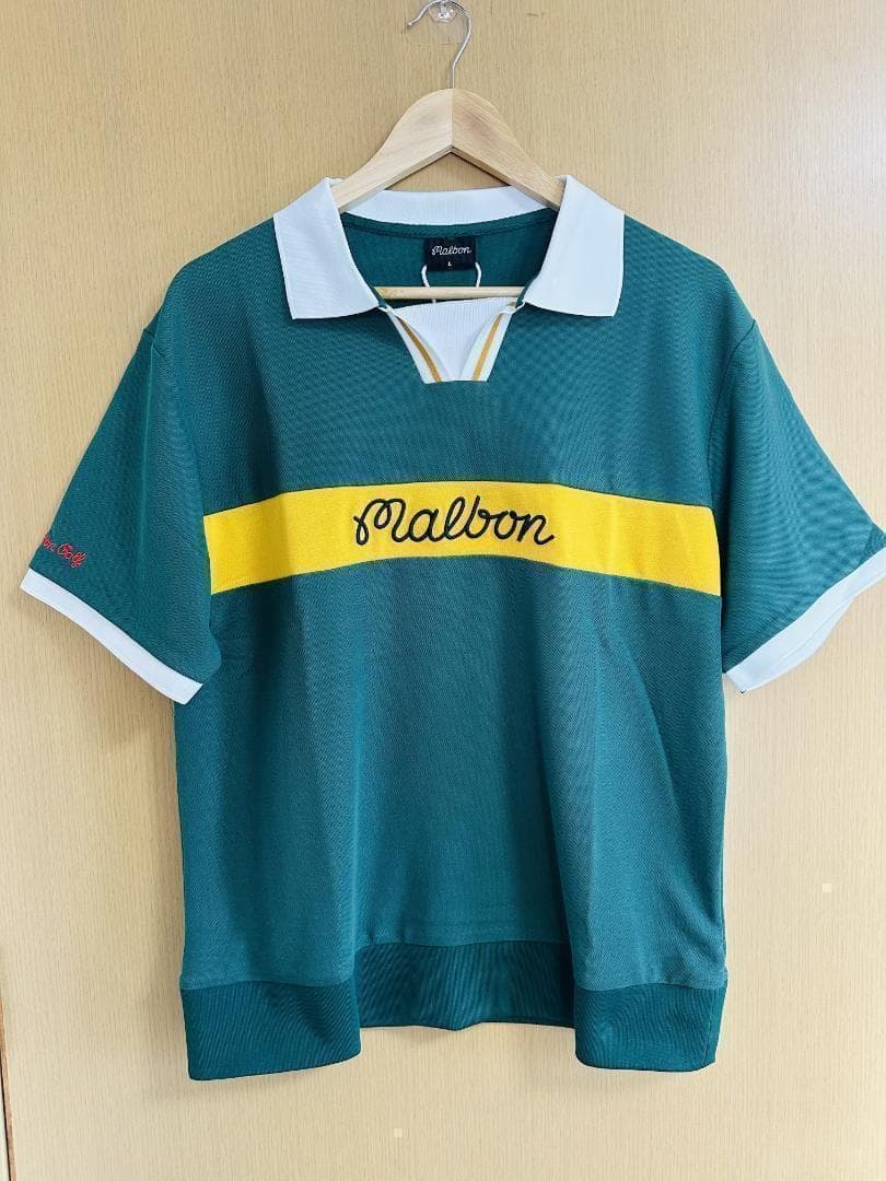 緑色XL マルボンゴルフ ポロシャツ malbon golf 半袖 メンズウェア