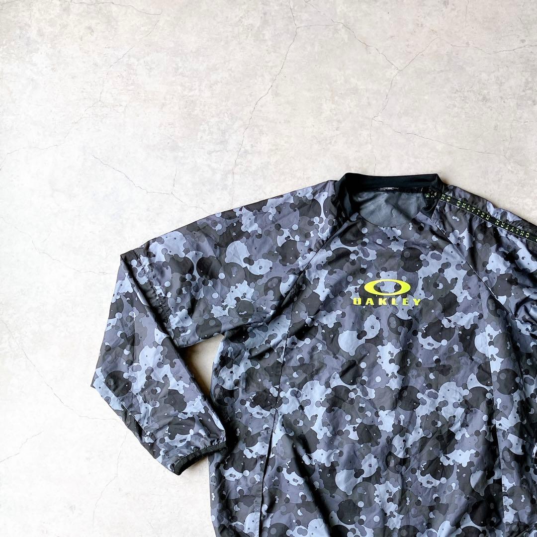 00s Y2K OAKLEY カモフラ センターロゴ プルオーバージャケット