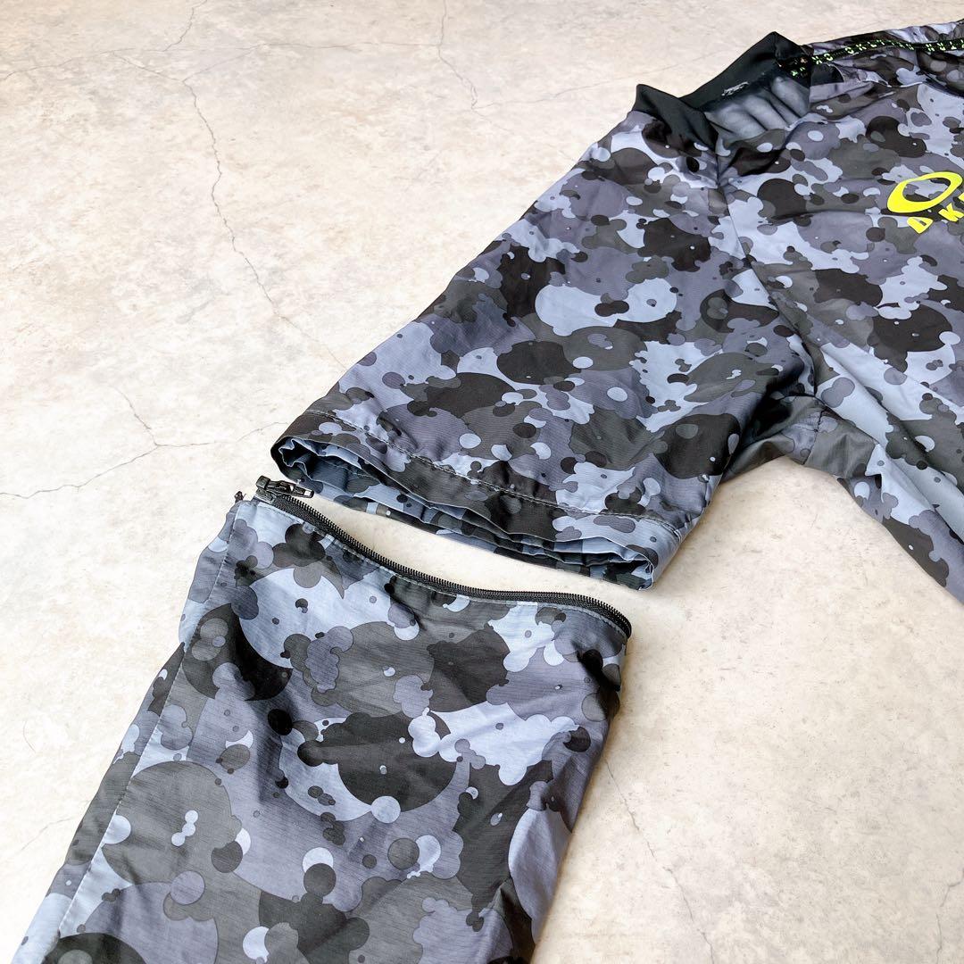 00s Y2K OAKLEY カモフラ センターロゴ プルオーバージャケット