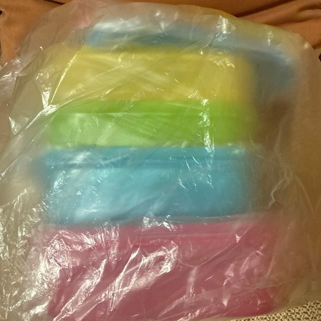 Tupperwareタッパーウェア MMスクエア#1旧ロゴ4個セット