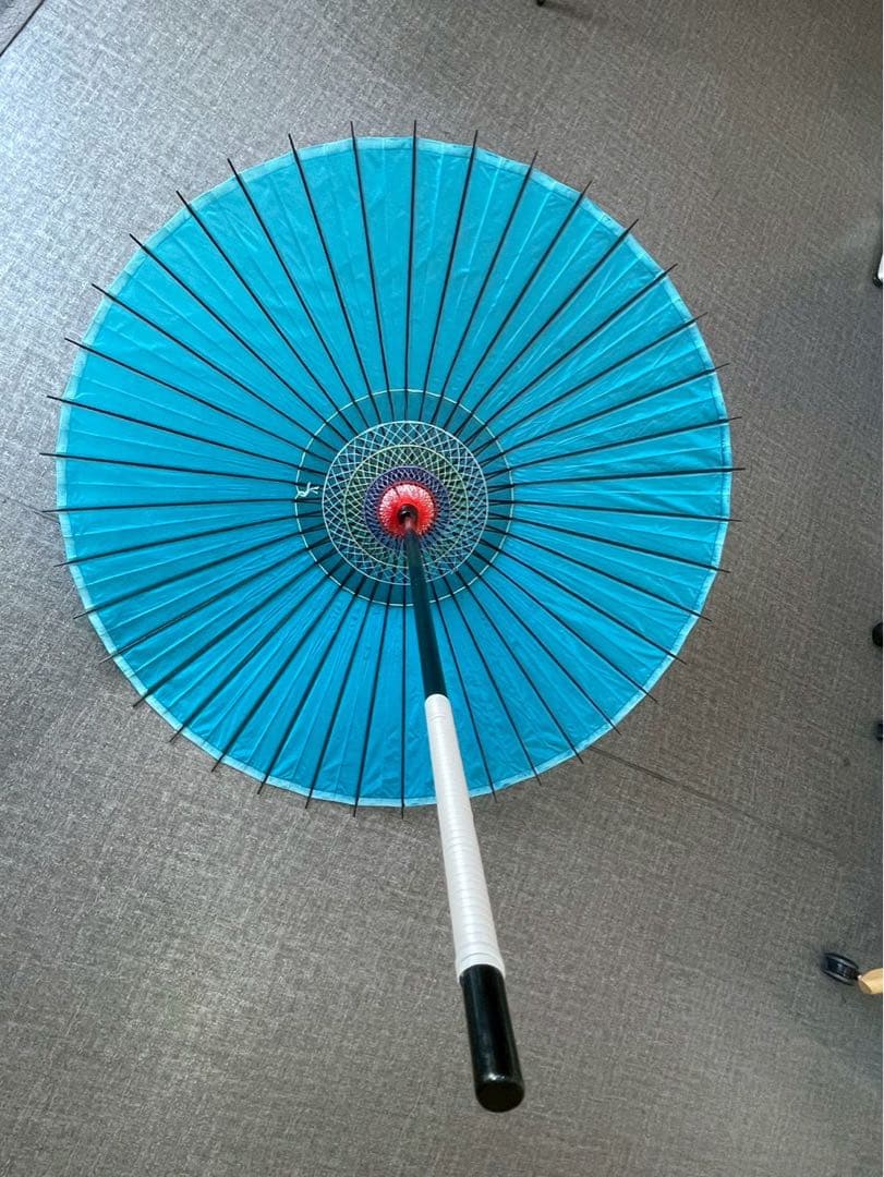 稽古用絹傘　舞踊傘　組み立て式　日本舞踊　青