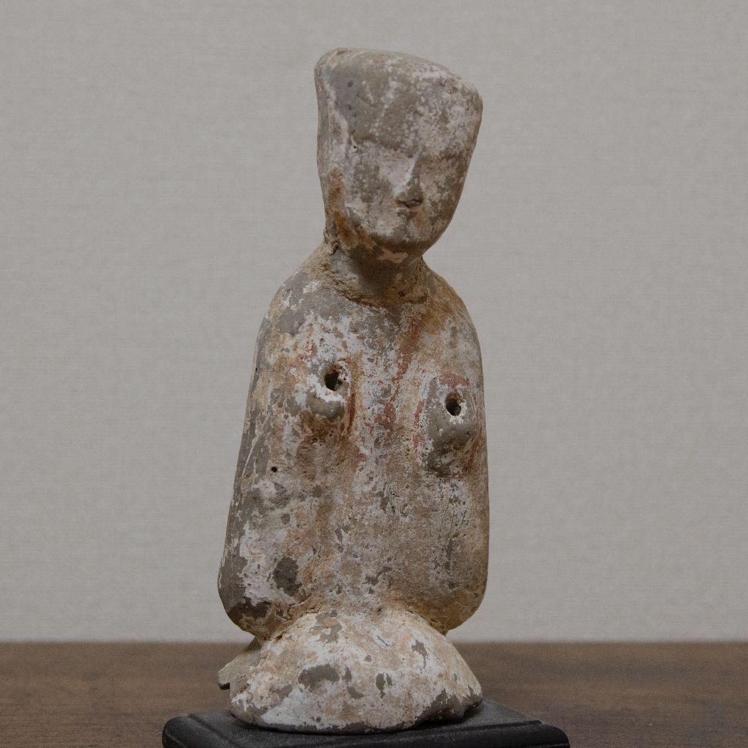 漢　陶俑　加彩　古美術　中国　仏教美術
