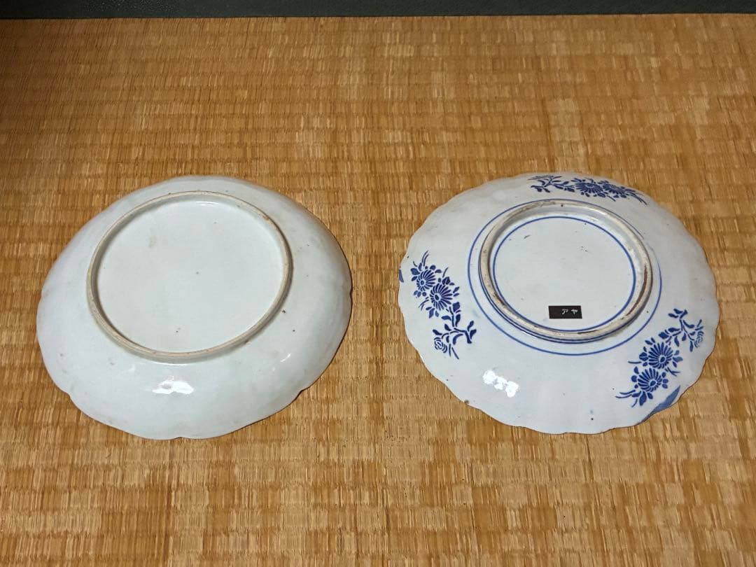 古伊万里 伊万里 龍紋 色絵 中皿 二枚 まとめて 時代物