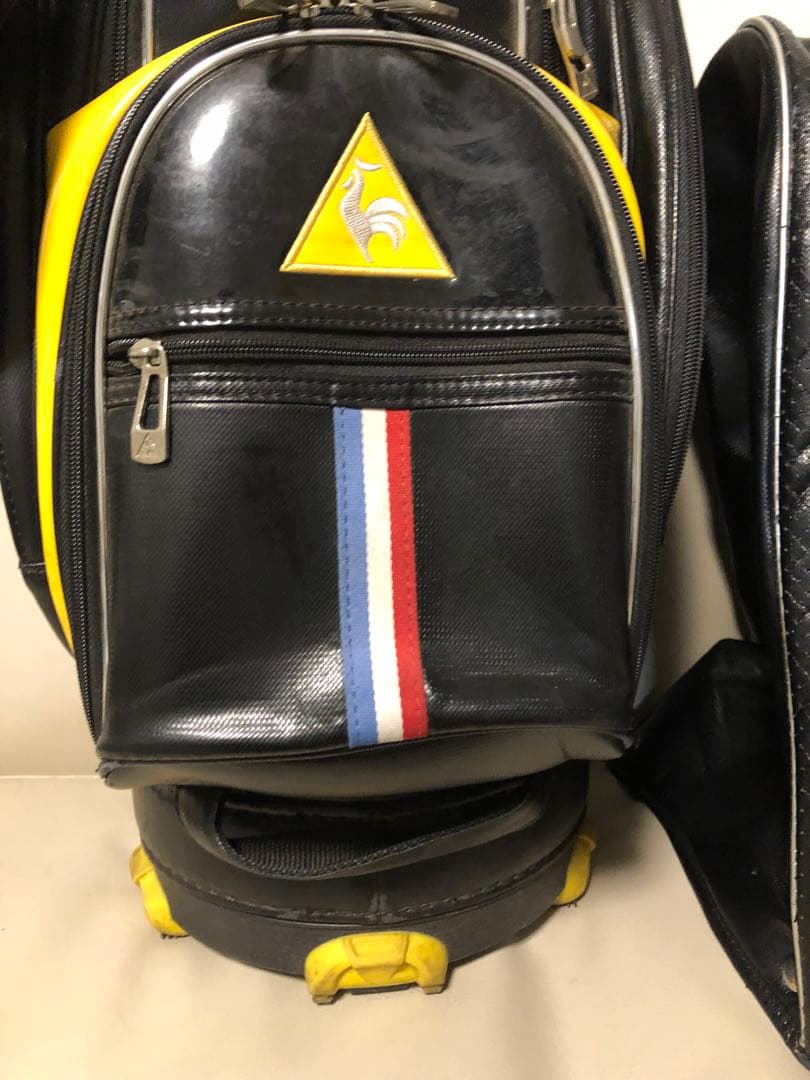 【送料込み】廃盤希少品　le coq sportif ゴルフバッグ　黒　黄色