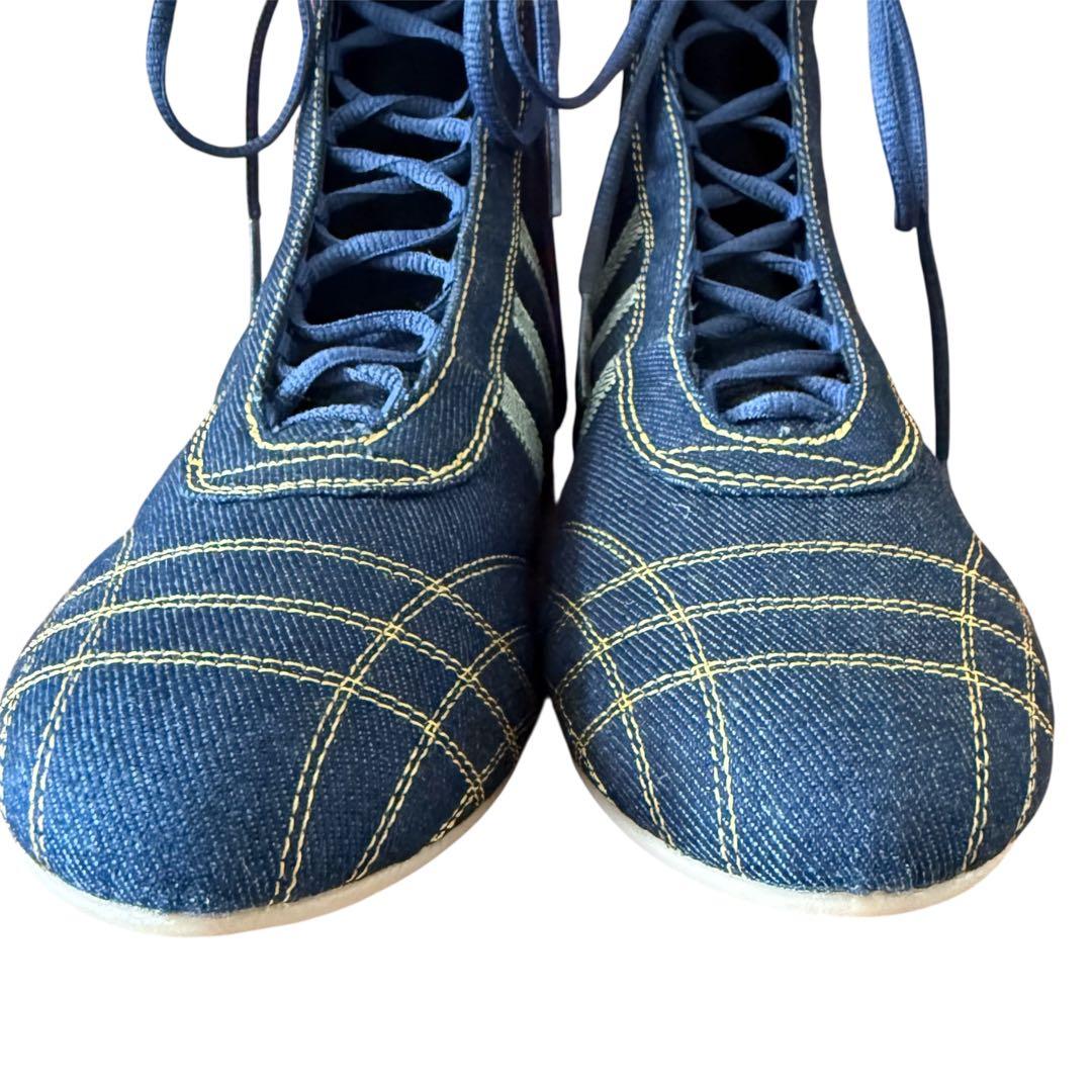 美品☆ adidas ボクシングシューズ 24.5cm デニム ハイカット