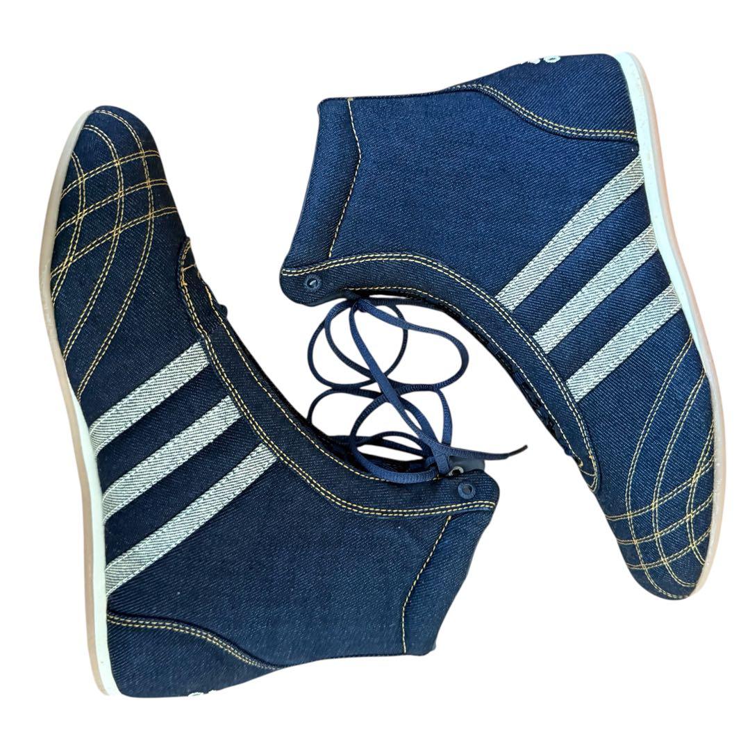 美品☆ adidas ボクシングシューズ 24.5cm デニム ハイカット