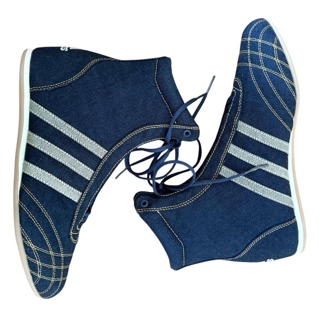 美品☆ adidas ボクシングシューズ 24.5cm デニム ハイカット