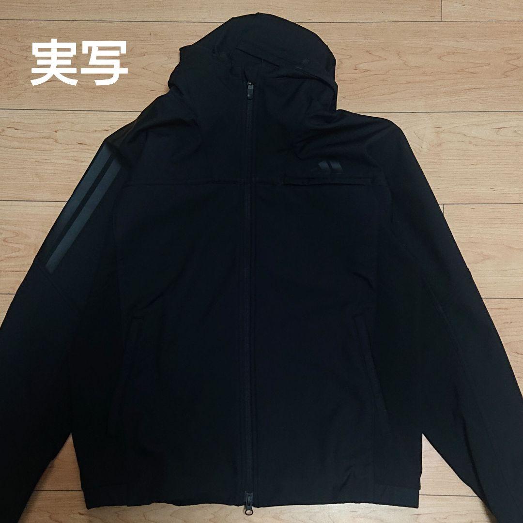 新品 adidas 撥水 ジップパーカー ブラック タグ付き アディダス Ｌ