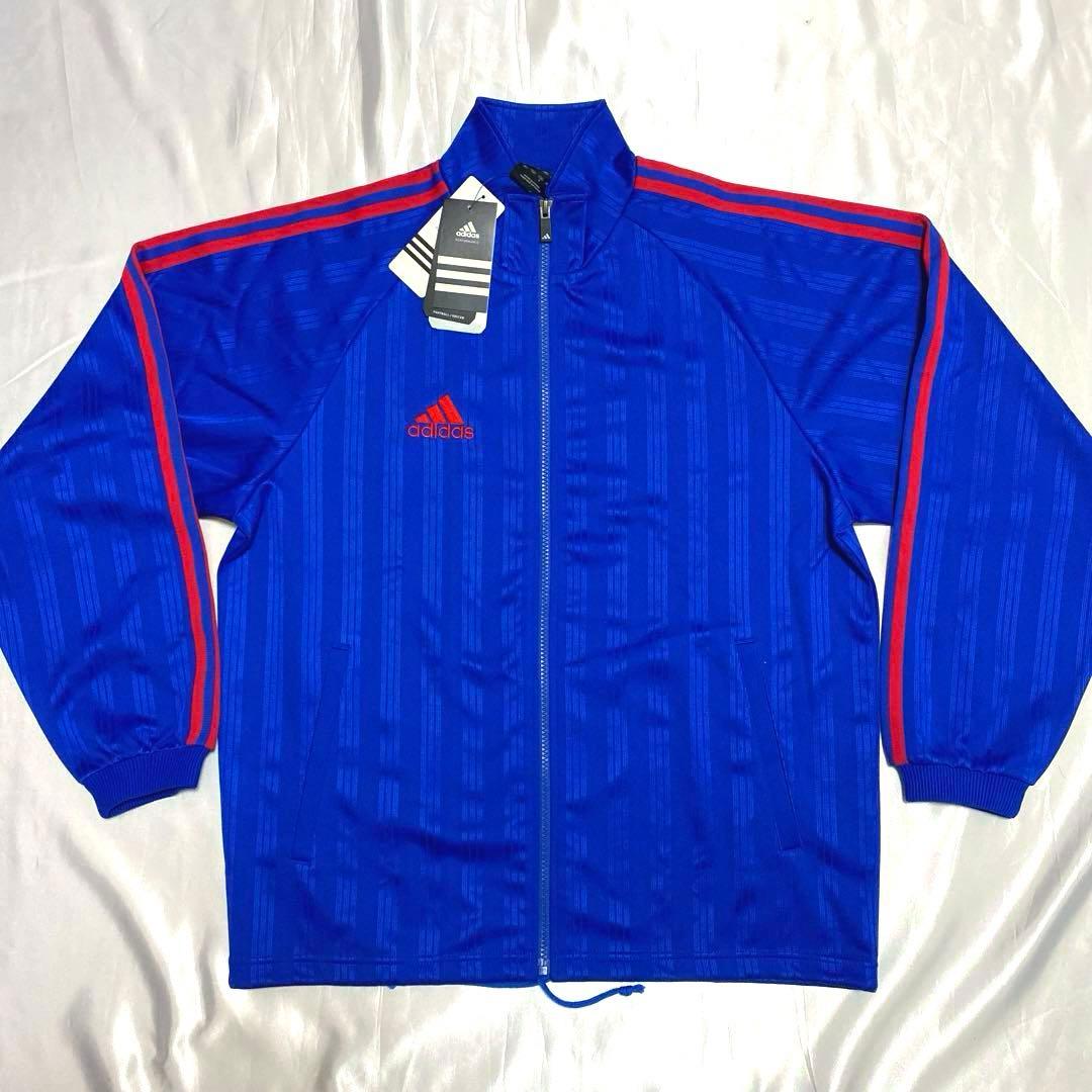 【タグ付・未使用】00s adidas トラックジャケット/ジャージ 青×赤 S