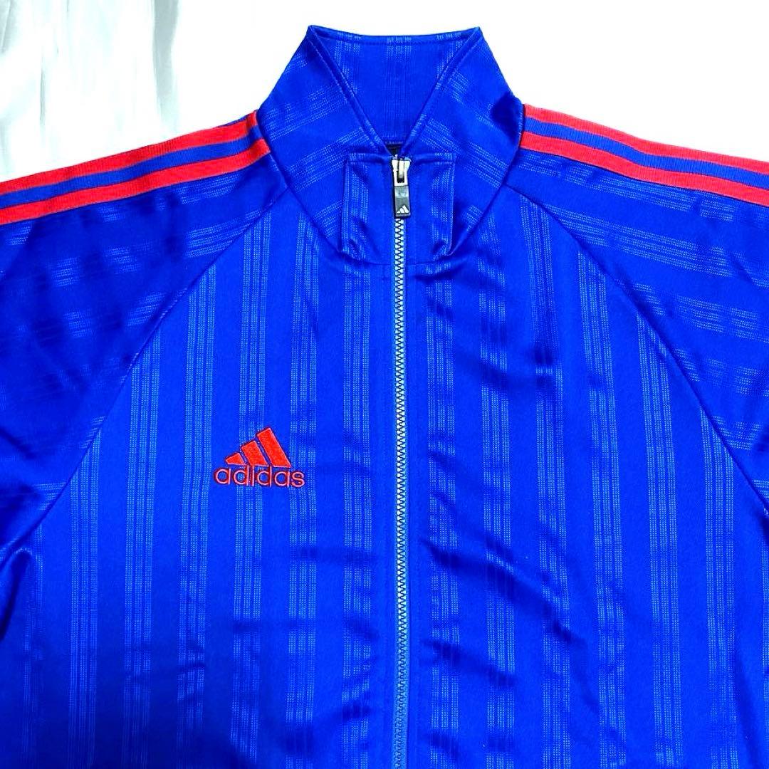 【タグ付・未使用】00s adidas トラックジャケット/ジャージ 青×赤 S