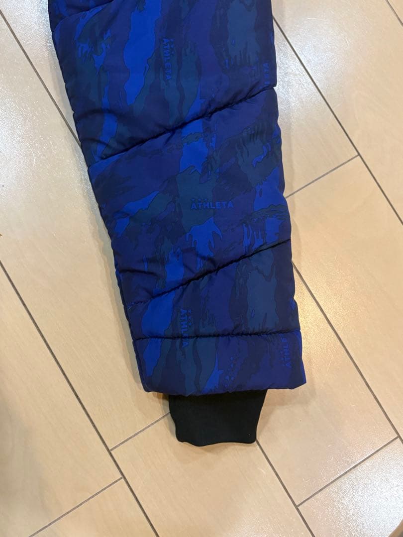 【値下げ可】ATHLETA ネイビー ダウンコート フード付き