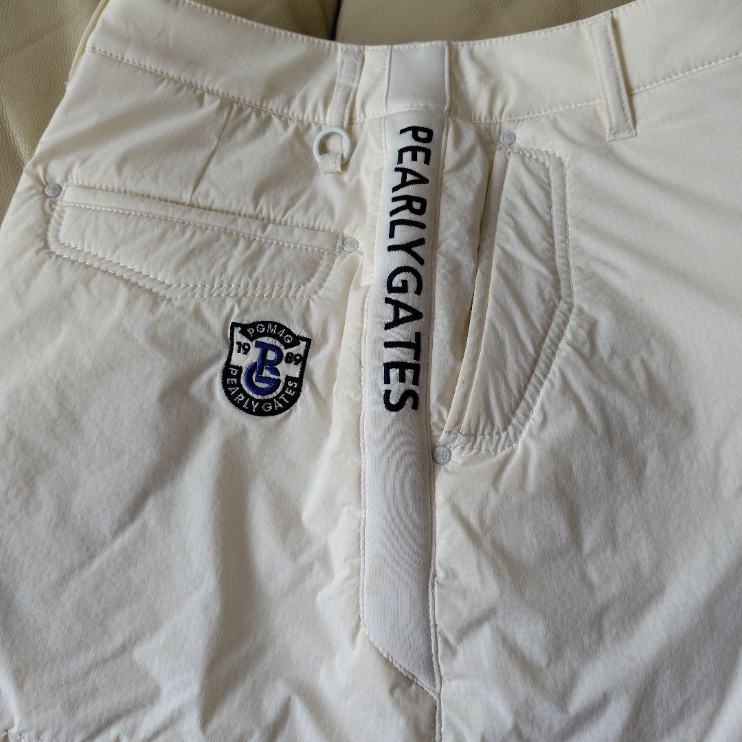 PEARLY GATES アイボリー スカート❤️綿入れ　冬ゴルフ必須