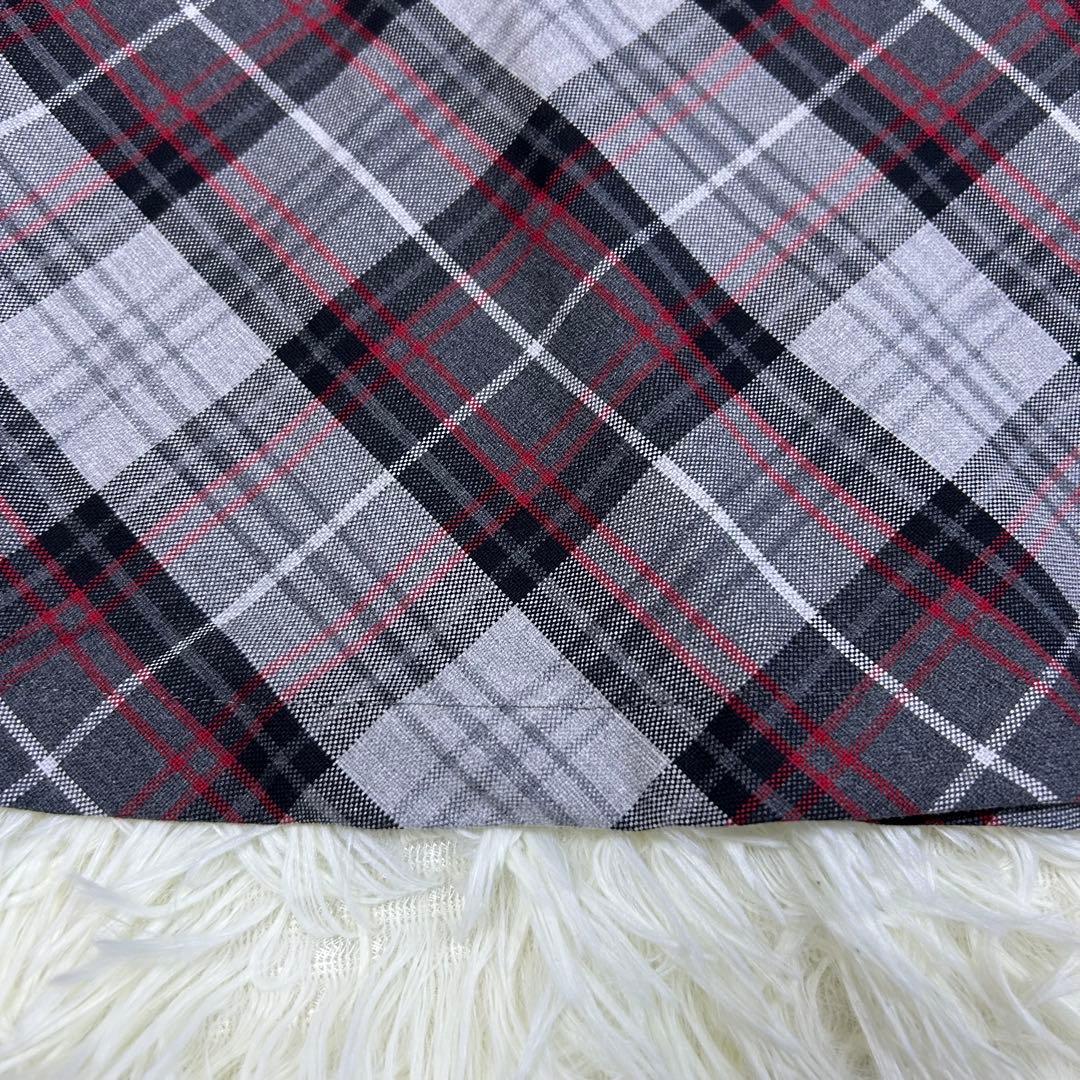【新品】洗える♡ マンシングウェア タータンチェックノースリーブワンピース LL