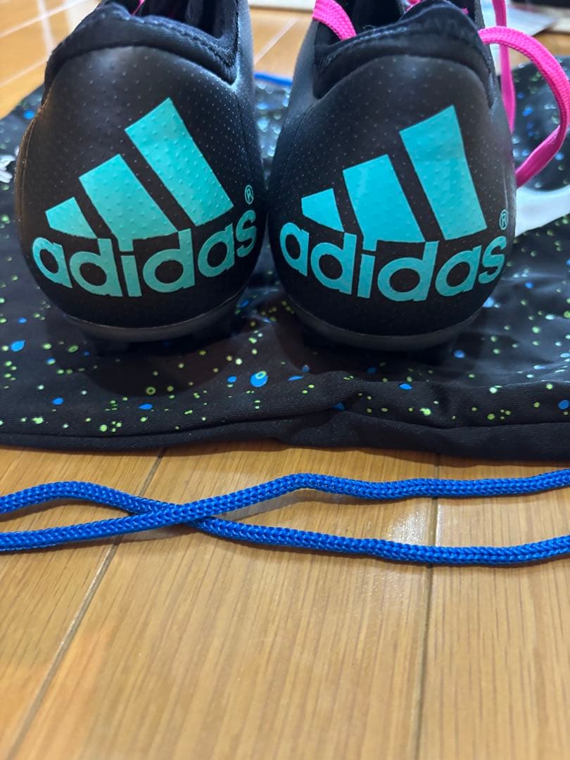 adidas サッカースパイク　シューズ 27cm黒/白/ピンク/緑