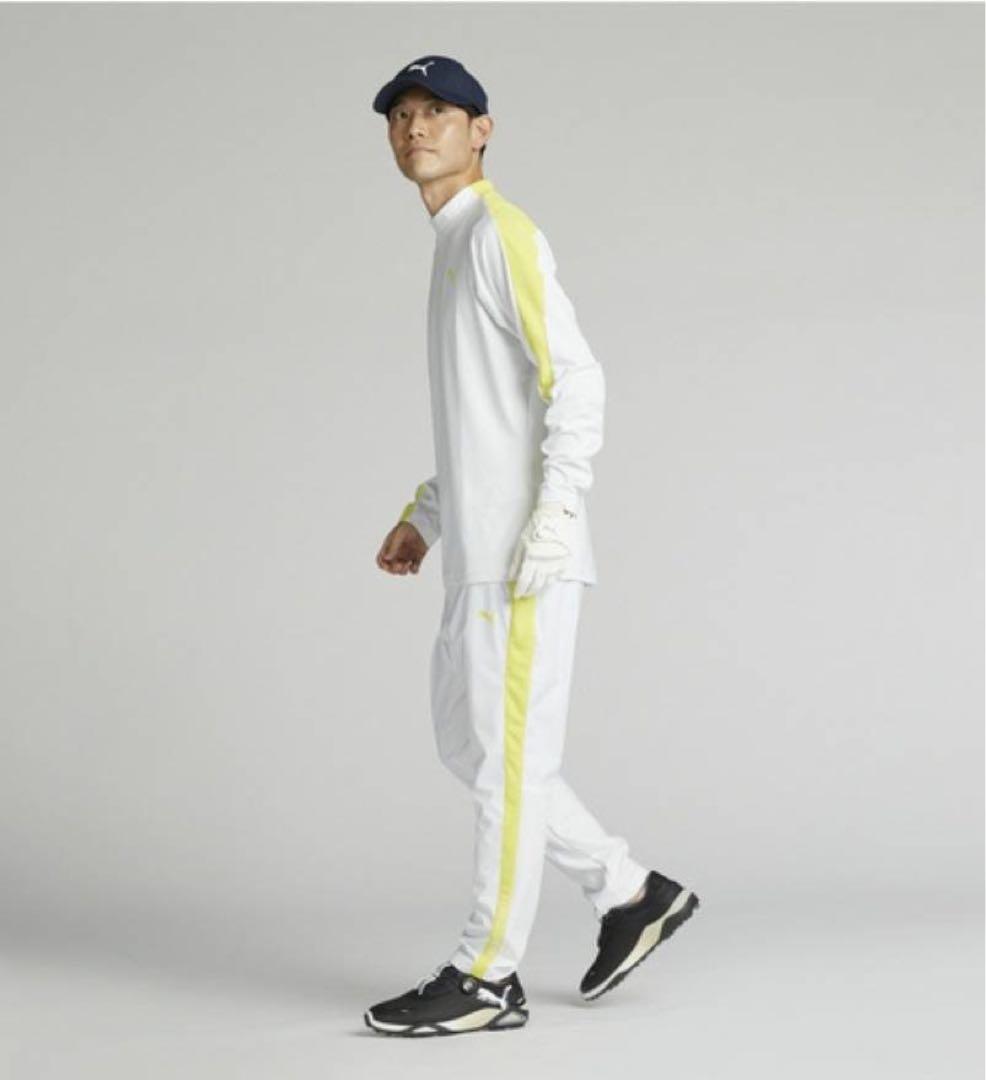 【希少ネオンイエロー】PUMA メンズ ストレッチ スリム テーパード パンツ