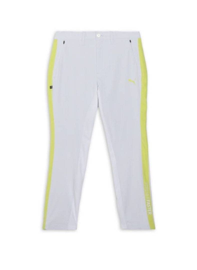 【希少ネオンイエロー】PUMA メンズ ストレッチ スリム テーパード パンツ