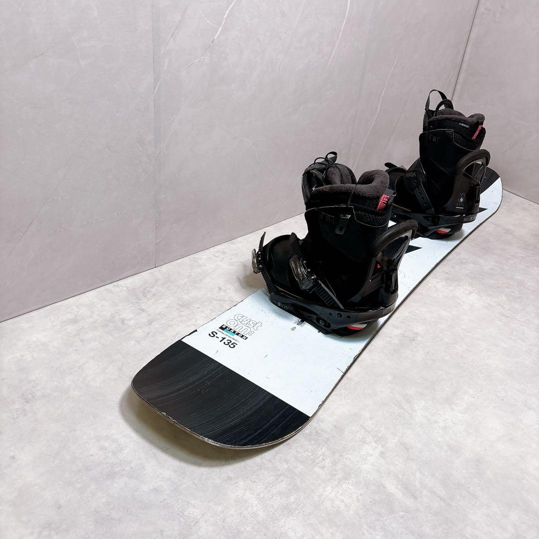 バートン CUSTOM＋Mission　135cm ボード　3点セット　Wax済