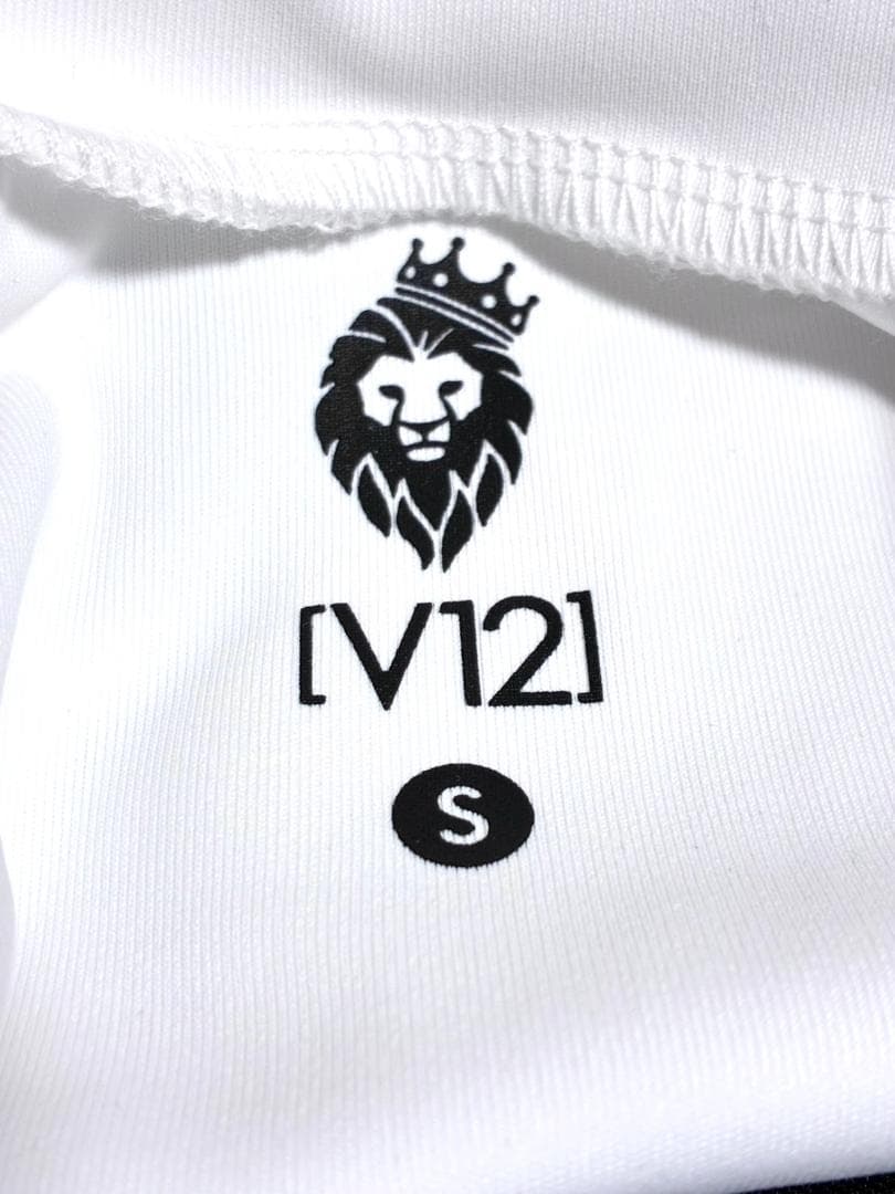 【早い者勝ち✨】V12 ヴィトゥエルヴ メンズ 半袖 モックネックシャツ S 白
