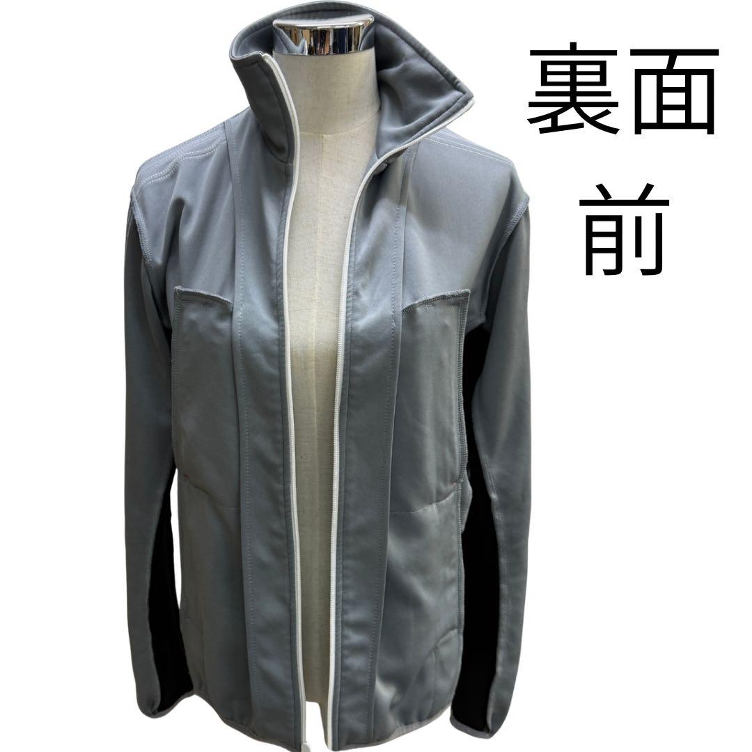 adidas グレー レッド ジャージジャケット