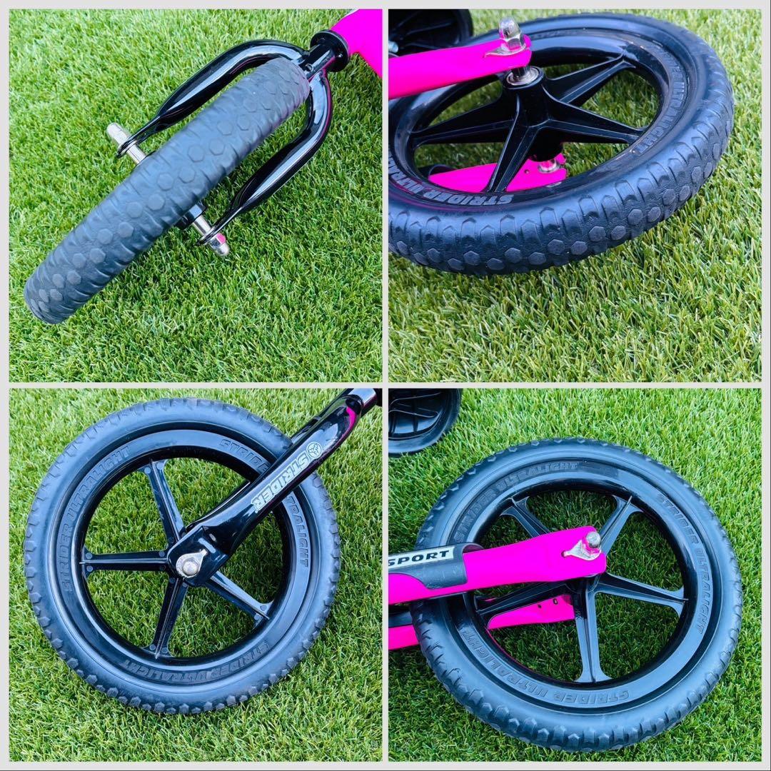 美品　STRIDER ストライダースポーツ　バランスバイク 12インチ　ピンク