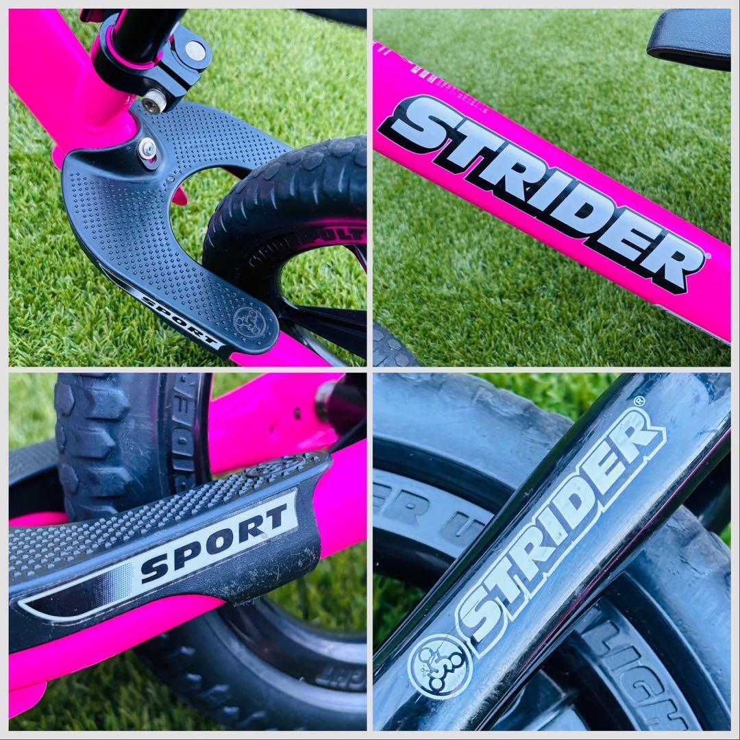 美品　STRIDER ストライダースポーツ　バランスバイク 12インチ　ピンク
