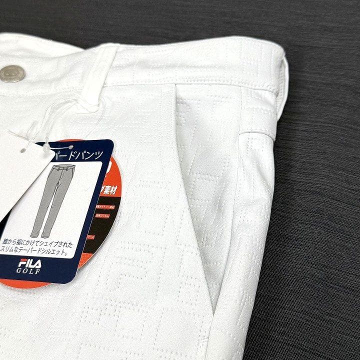 新品 フィラ ゴルフ 高周波キルト 3層ボンディング パンツ フリース 白 90