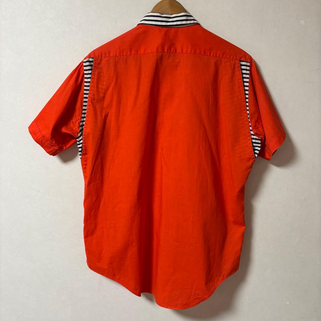 1950's 60's ビンテージ ボーリングシャツ M ボーダー 刺繍なし