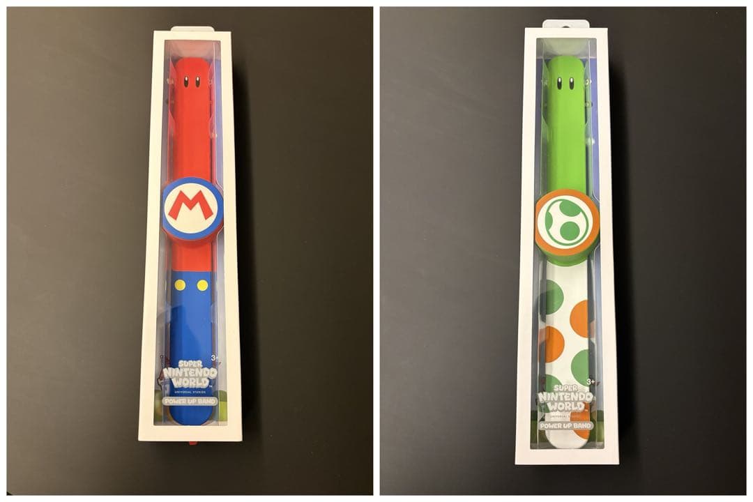 【美品】USJ パワーアップバンド 2本セット マリオ ヨッシー 箱付き