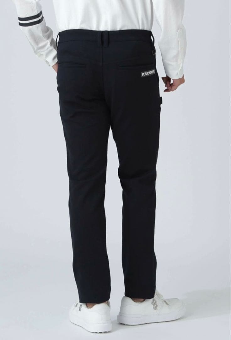 新品 パーリーゲイツ テックスブリッドジャージー5ポケットパンツ(4)M/紺