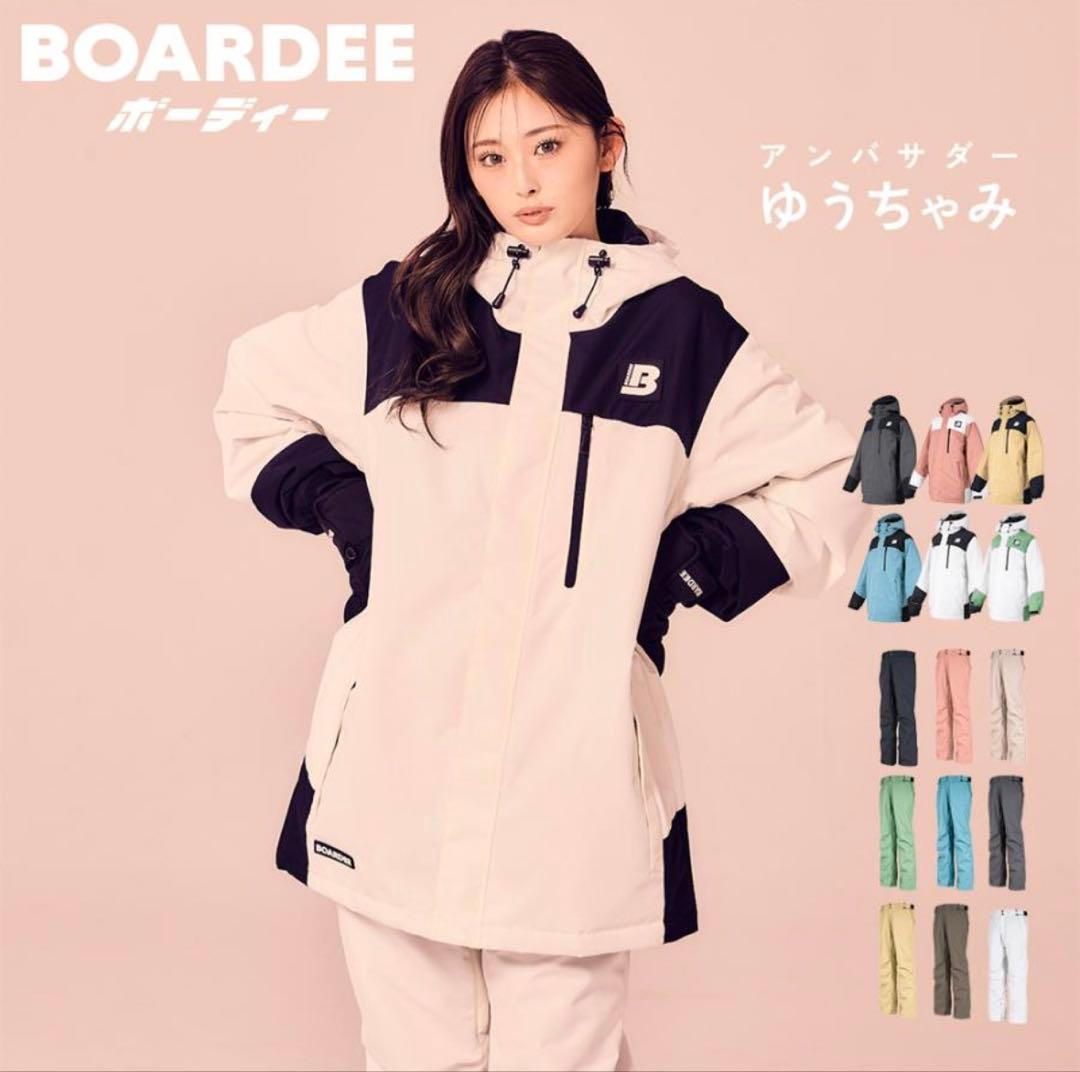 BOARDEE スノーボードウェアセット Mサイズ 上下セット 白