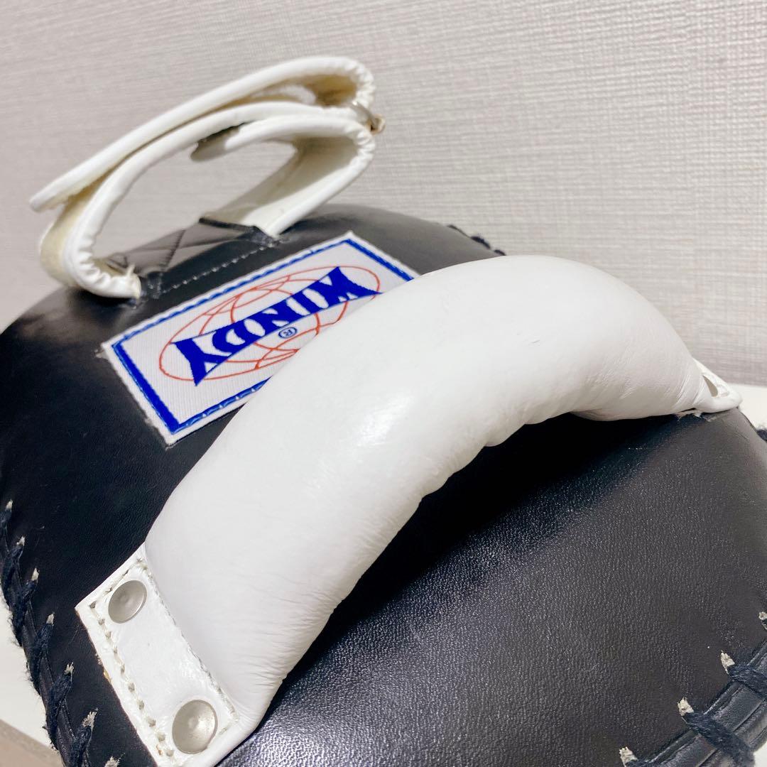 【プロ仕様】 WINDY KP-8 キックミット 2個セット 本革製 牛革