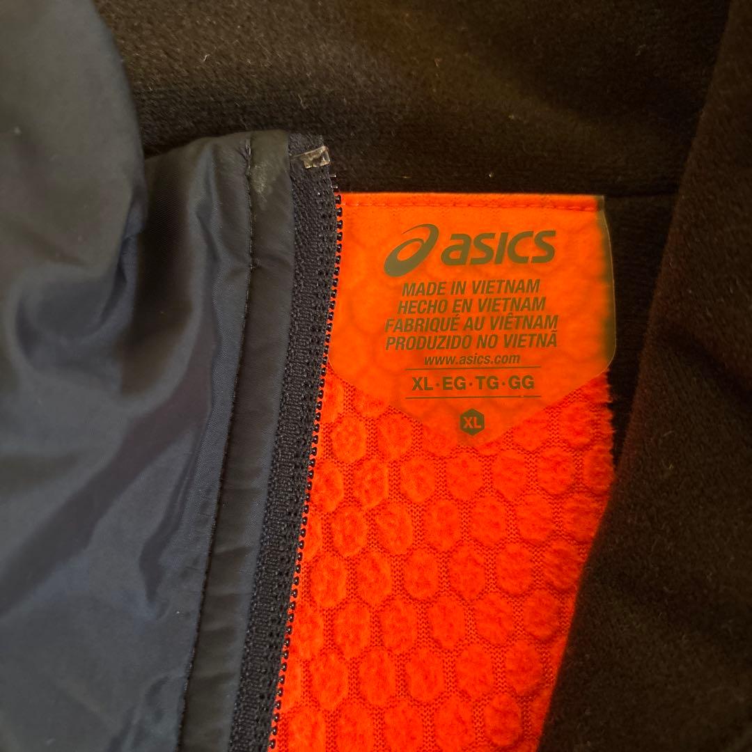 asics limo ネイビー ウインドブレーカー上下セット　ＸＬ