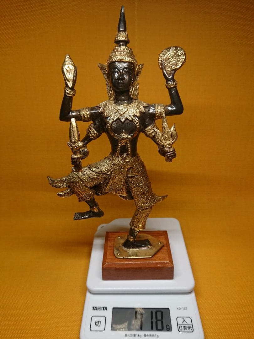 人形　神像　銅製　ブロンズ像　置物　インテリア　工芸品　美術品　A1291