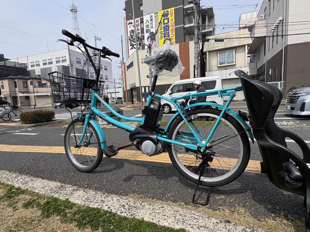 075中古 Panasonic電動アシスト自転車　8Ah 大阪