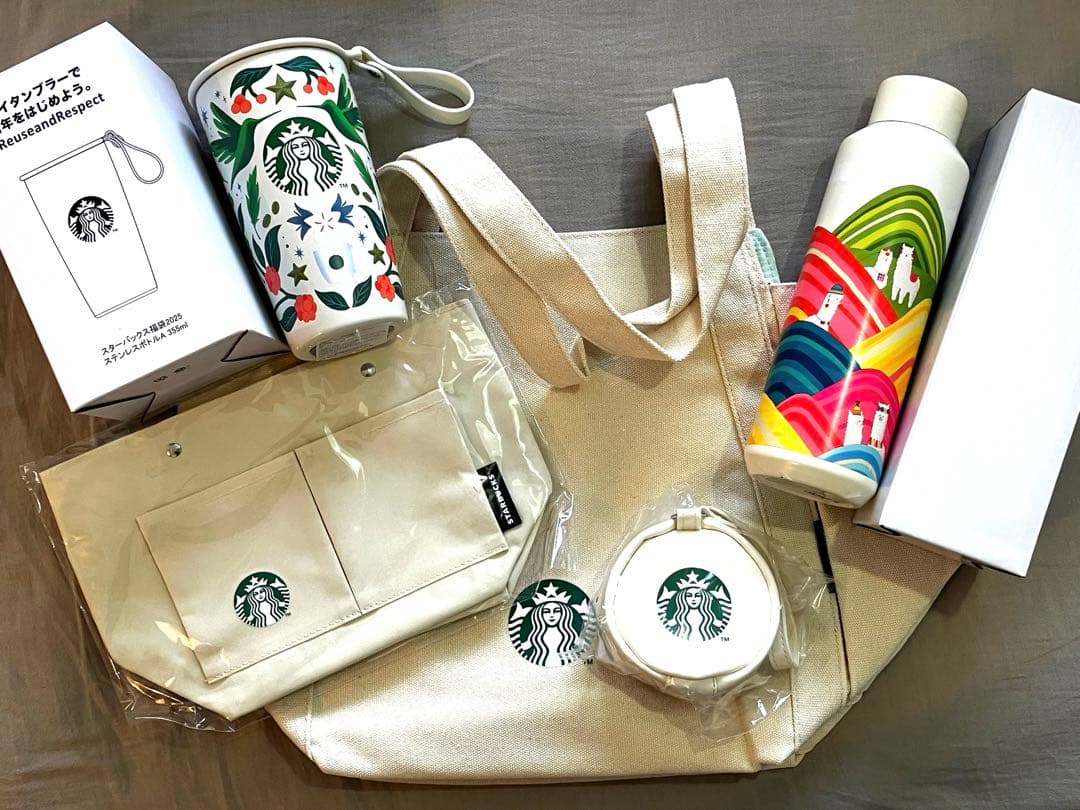 Starbucks 福袋2025トートバッグとボトルセット