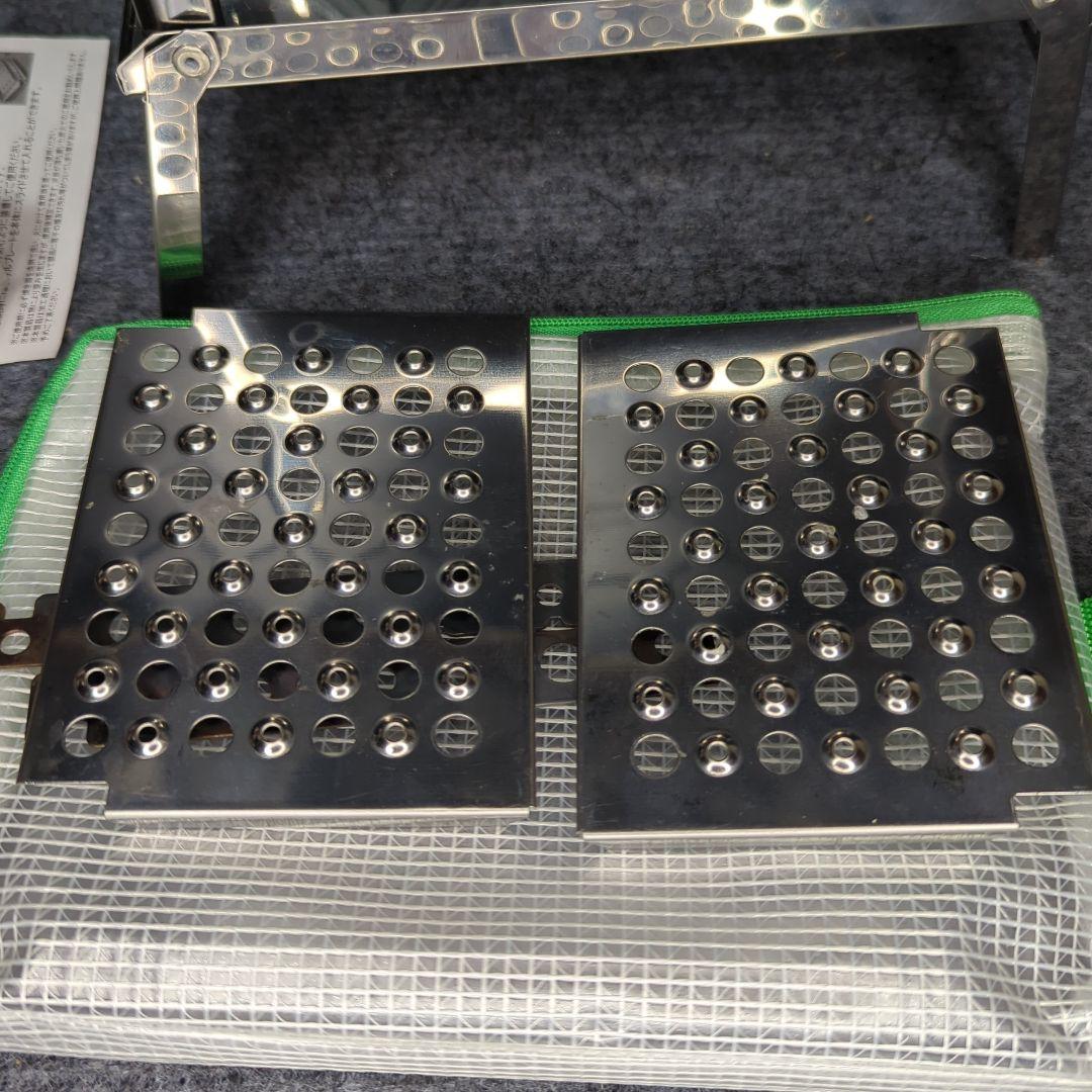 笑 's コンパクト焚き火グリル Ｂ-６君 ステンレスメッシュグリル セット