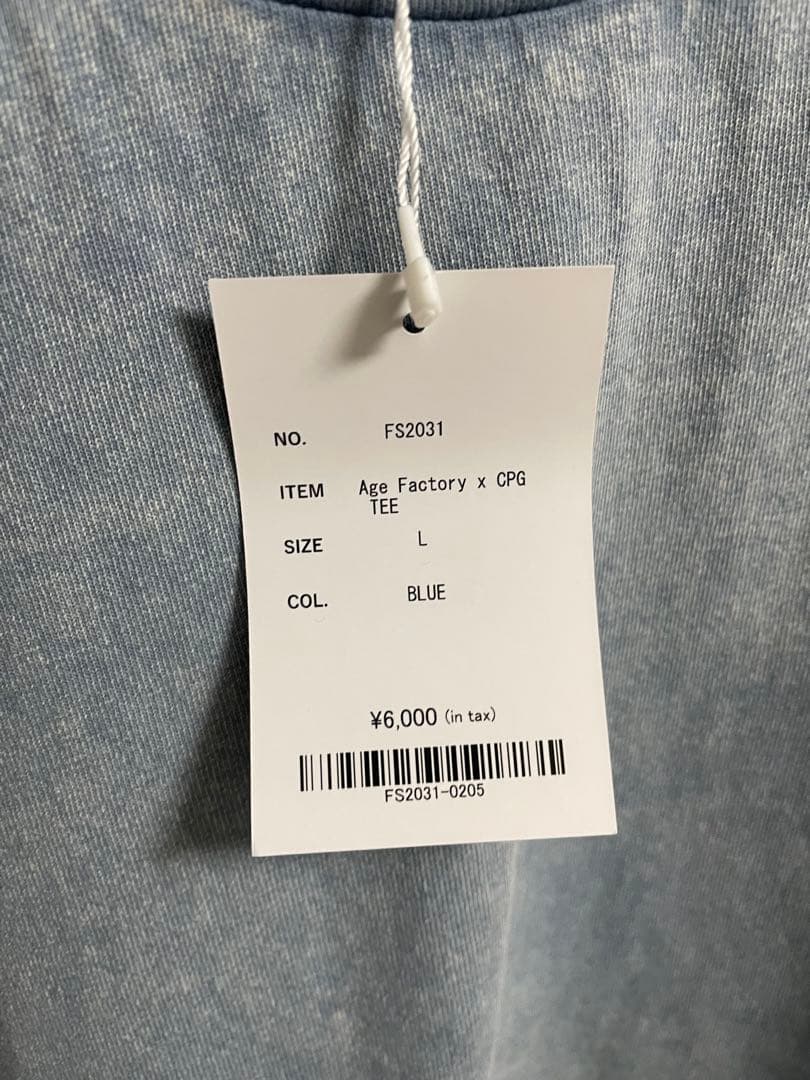 Age Factory x CPG TEE Lサイズ ブルー