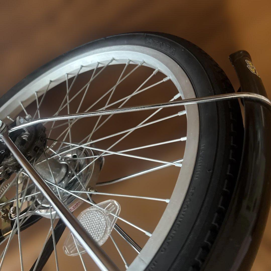 折りたたみ自転車 ブラック ブラウンサドル