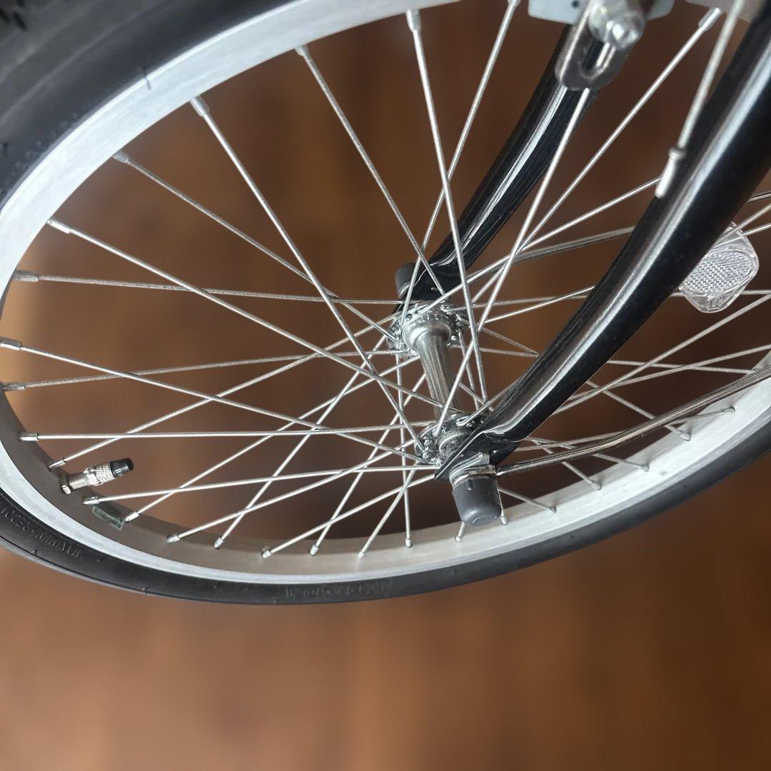 折りたたみ自転車 ブラック ブラウンサドル